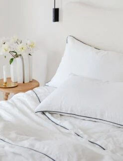 European Flax Piped Linen Duvet Cover By Cultiver -Famous Decoration Store 211222CULpad 3733 8c1550ea d0c7 42f6 b569 9f051f0e4d0b