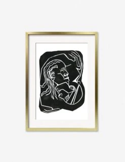 Hold Print By Adrian Brandon -Famous Decoration Store AdrianHoldGoldFrame