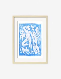 Picnic Print By Adrian Brandon -Famous Decoration Store AdrianPicnicNaturalFrame