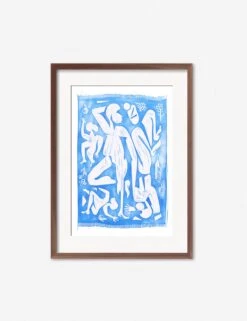 Picnic Print By Adrian Brandon -Famous Decoration Store AdrianPicnicWalnutFrame