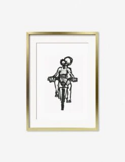 Ride Print By Adrian Brandon -Famous Decoration Store AdrianRideGoldFrame