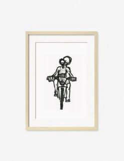 Ride Print By Adrian Brandon -Famous Decoration Store AdrianRideNaturalFrame