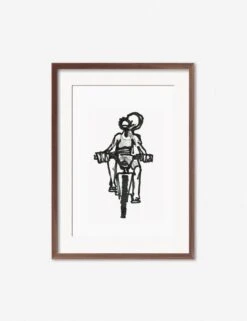 Ride Print By Adrian Brandon -Famous Decoration Store AdrianRideWalnutFrame