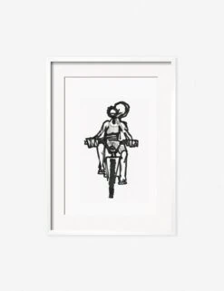 Ride Print By Adrian Brandon -Famous Decoration Store AdrianRideWhiteFrame