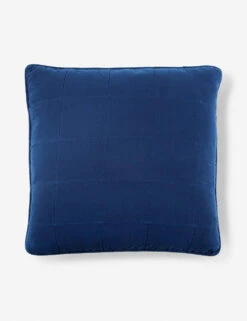 Antwerp Large Quilted Euro Sham By Pom Pom At Home -Famous Decoration Store AntwerpSham NavyNEW