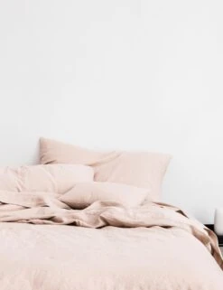 European Flax Linen Duvet Cover By Cultiver -Famous Decoration Store CULTIVER Bed Blush 856f28d2 7166 4fde a87a 880181bd39f5