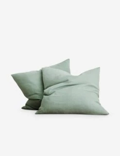 European Flax Linen Euro Pillowcases (Set Of 2) By Cultiver -Famous Decoration Store CULTIVER Sage Euros 3c7be7c1 56a3 4e70 a5bf 74aa85ebf64a