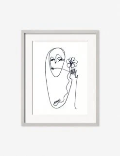 Flower Print By Damienne Merlina -Famous Decoration Store DamienneMerlinaFlowerSilverFrame
