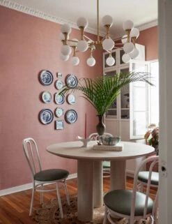 Grasscloth Solid Wallpaper By Sarah Sherman Samuel -Famous Decoration Store DiningRoom 8037 SITECROP