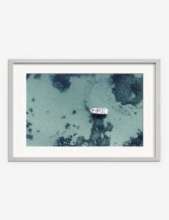 Aerial Ocean Bliss Photography Print By Ingrid Beddoes -Famous Decoration Store IngridAerialOceanBlissSilverFrame