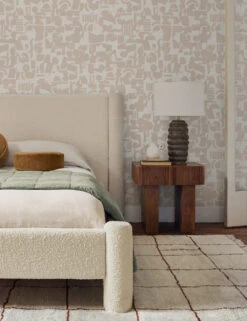 Organic Shapes Wallpaper By Sarah Sherman Samuel -Famous Decoration Store IrregularGridIvory Bedroom 3489 wallpaper