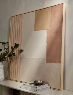Patchwork Blush Wall Art By Visual Contrast -Famous Decoration Store L0470482 TexturedPaper Blush StuidoLifestyle 16577