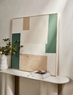 Patchwork Green Wall Art By Visual Contrast -Famous Decoration Store L0470483 TexturedPaper Green StuidoLifestyle 3