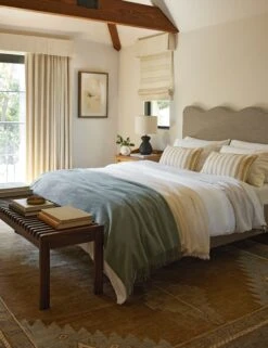 Alaia Sherpa Throw By House No. 23 -Famous Decoration Store Lulu and Georgia Bedroom2 Evergreen 0607 NOLIGHT LIFESTYLE Site Crop Lifestyle 2 1