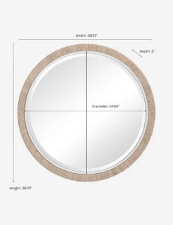 Tahiti Round Mirror -Famous Decoration Store MIR 21413 09668 dims