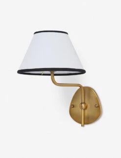 Magdalene Single Sconce -Famous Decoration Store MagdaleneSconceBrass BlackRimShade 12766