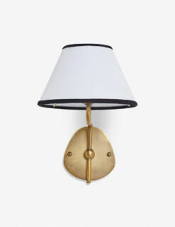 Magdalene Single Sconce -Famous Decoration Store MagdaleneSconceBrass BlackRimShade 12767