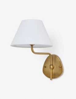 Magdalene Single Sconce -Famous Decoration Store MagdaleneSconceBrass WhiteShade 0026