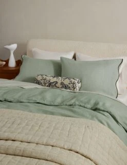 Essie Hemp Duvet Cover By Sarah Sherman Samuel -Famous Decoration Store OteliaHempDuvet Lichen Queen Full A0656696 4 Product