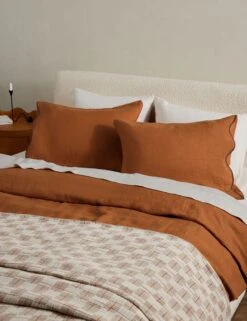 Essie Hemp Duvet Cover By Sarah Sherman Samuel -Famous Decoration Store OteliaHempDuvet Umber Queen Full A0656694 4 Product
