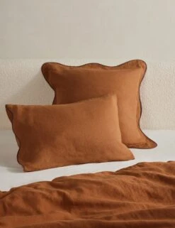 Essie Hemp Sham By Sarah Sherman Samuel -Famous Decoration Store OteliaHempSham Umber SiblingShot 216 Product