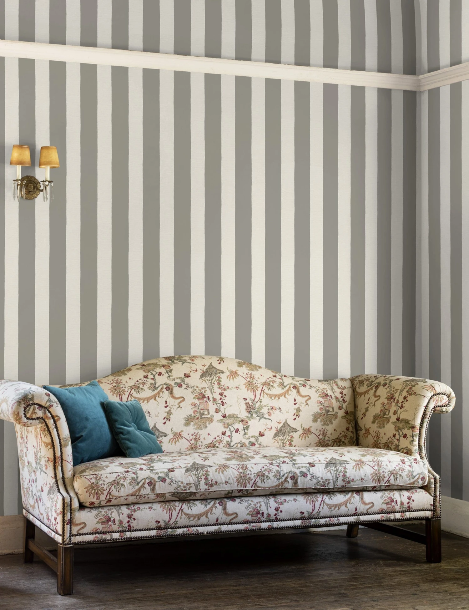 Grosgrain Stripe Peel + Stick Wallpaper By Sarah Jessica Parker 2 Grosgrain Stripe Peel + Stick Wallpaper By Sarah Jessica Parker - Image 2