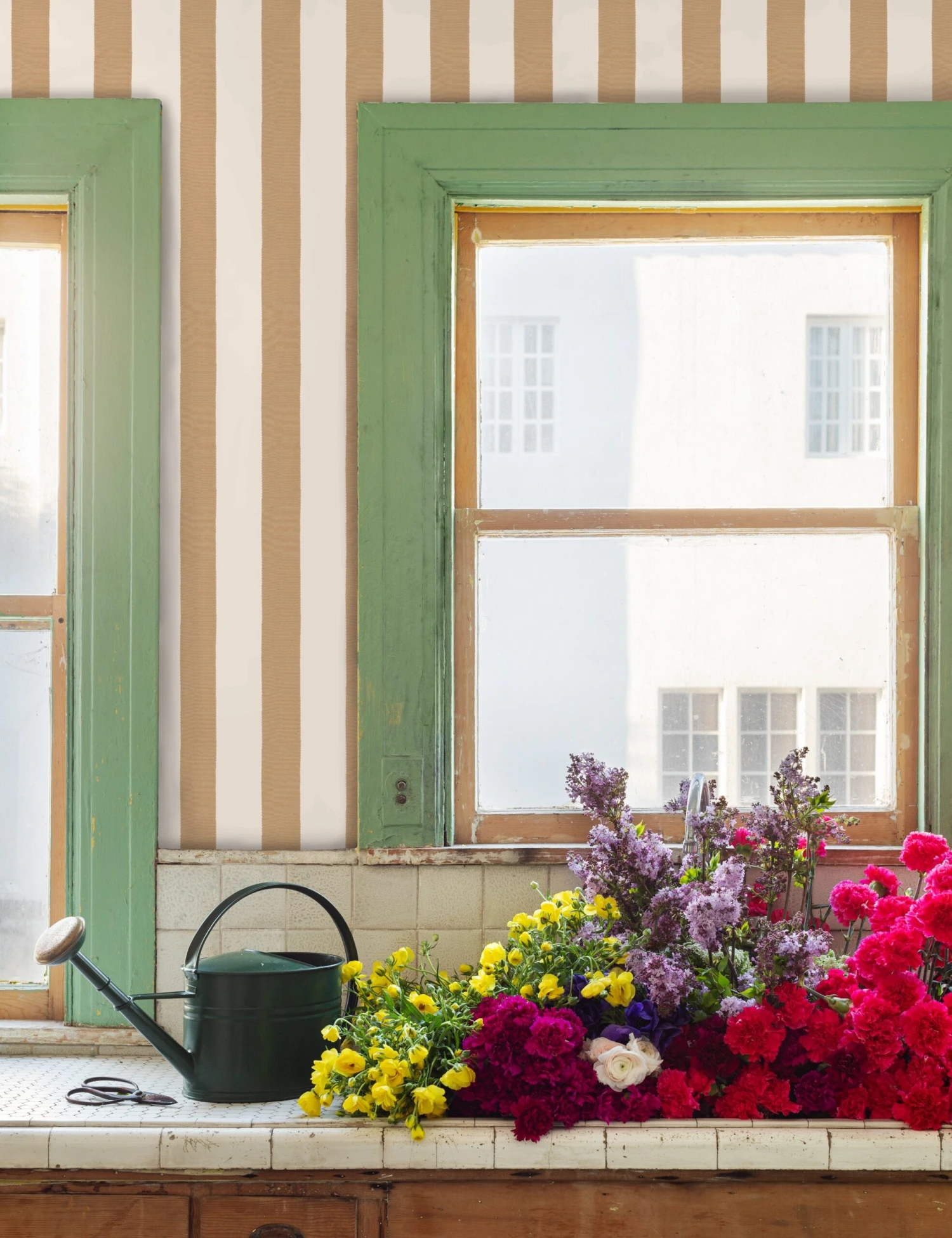 Grosgrain Stripe Peel + Stick Wallpaper By Sarah Jessica Parker 8 Grosgrain Stripe Peel + Stick Wallpaper By Sarah Jessica Parker - Image 8