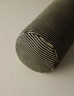 Striped Velvet Long Bolster Pillow By Sarah Sherman Samuel -Famous Decoration Store StripedVelvetLongBolsterPillow BlackandSandbySarahShermanSamuel A0655814B1188 Product