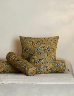 Tiger Pillow By Sarah Sherman Samuel -Famous Decoration Store TigerPillowbySarahShermanSamuel Gold A0655808B GROUP 2133 StudioLifestyle