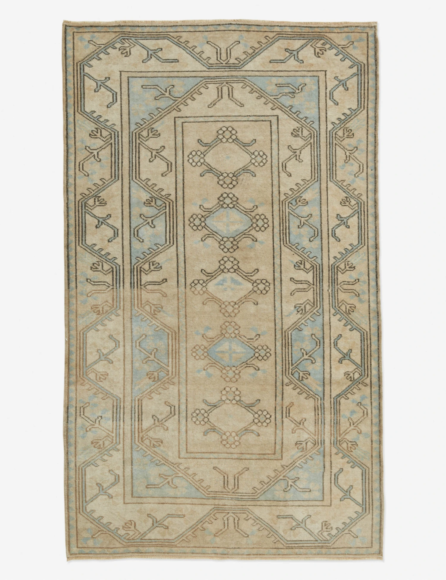 Vintage Turkish Hand-Knotted Wool Rug No. 196, 4'3" X 6'10"