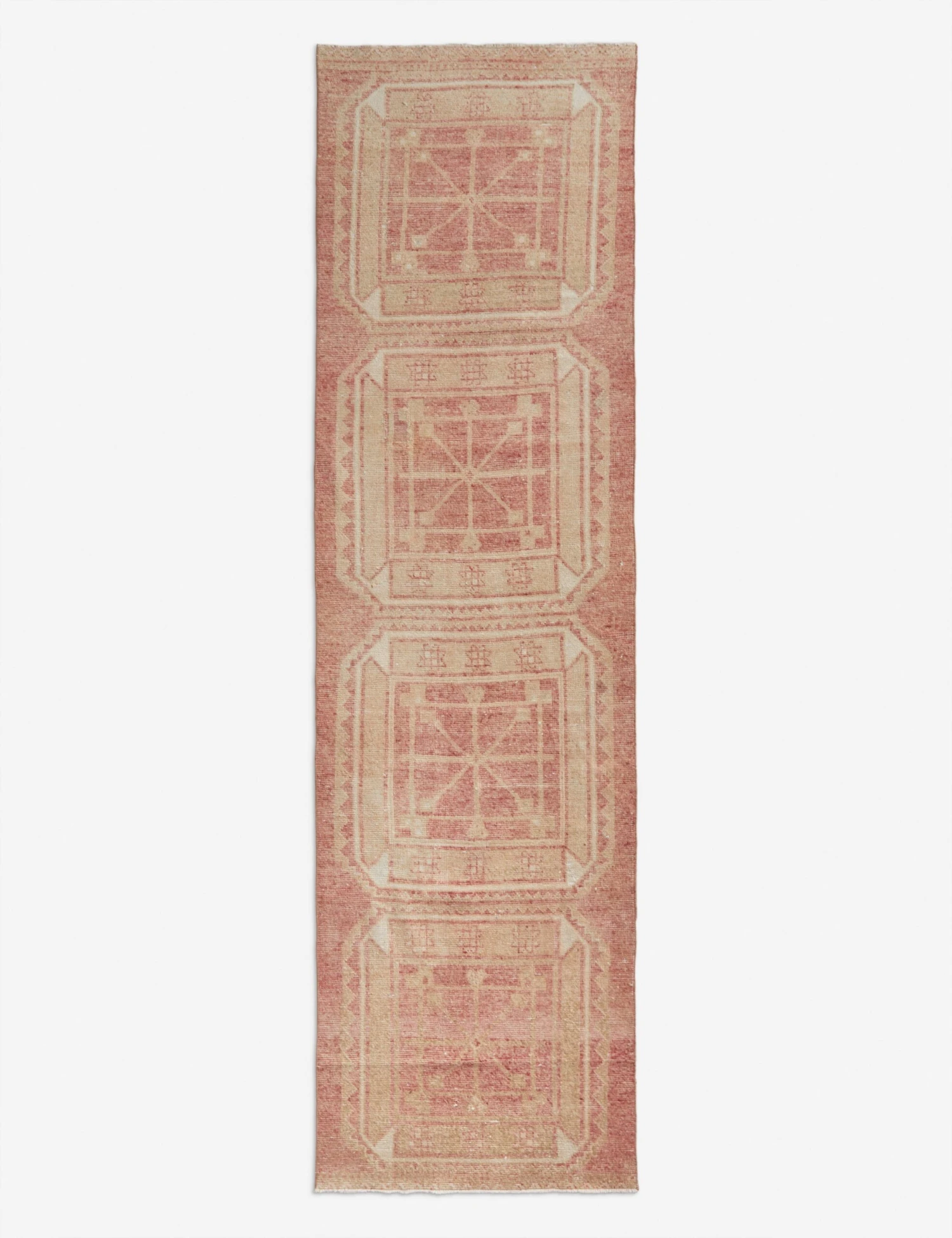 Vintage Turkish Runner Hand-Knotted Wool Rug No. 86, 3'2" X 11'2"