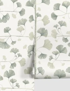Scalamandre Ginkgo Wallpaper -Famous Decoration Store WSB 00180803 GinkgoLightGreen