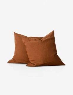 European Flax Linen Pillowcases (Set Of 2) By Cultiver -Famous Decoration Store cultiver linen bedding cedar euro