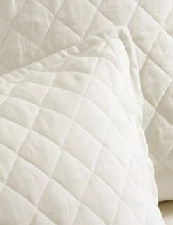 Hampton Quilted Sham By Pom Pom At Home -Famous Decoration Store hampton cream detail