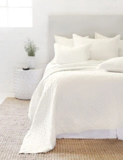 Hampton Quilted Sham By Pom Pom At Home -Famous Decoration Store hampton cream front 1 1