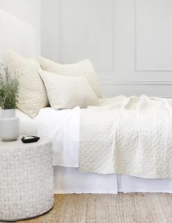Hampton Quilted Coverlet By Pom Pom At Home 15 Hampton Quilted Coverlet By Pom Pom At Home -Famous Decoration Store hampton cream side 1