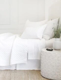 Hampton Quilted Coverlet By Pom Pom At Home 21 Hampton Quilted Coverlet By Pom Pom At Home -Famous Decoration Store hampton white side 1