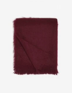 Aimee Mohair Throw -Famous Decoration Store mohair throw merlot a06517016 2