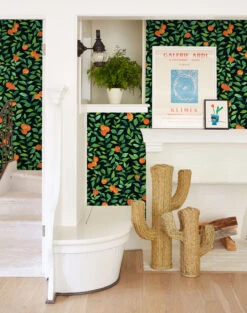 Orange Crush Peel + Stick Wallpaper -Famous Decoration Store orange crush wallpaper by nathan turner onyx 1 44365a19 8f9d 488c bb29 6e6abde8b5d4