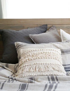 Iman Pillow By Pom Pom At Home -Famous Decoration Store pom pom at home iman pillow ivory 2 1