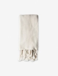 Trestles Chunky Knit Throw By Pom Pom At Home -Famous Decoration Store pom pom at home trestles throw antique white 2