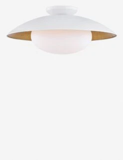 Quinn Semi-Flush Light -Famous Decoration Store quinn semi flush light opal and white lustro gold leaf