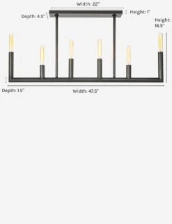 Wolfe Linear Chandelier By Regina Andrew By Regina Andrew -Famous Decoration Store regina andrew wolfe linear chandelier oil rubbed bronze