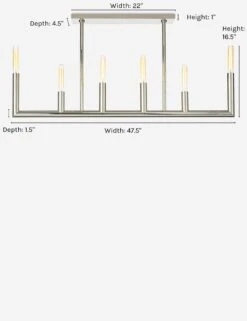 Wolfe Linear Chandelier By Regina Andrew By Regina Andrew -Famous Decoration Store regina andrew wolfe linear chandelier polished nickel